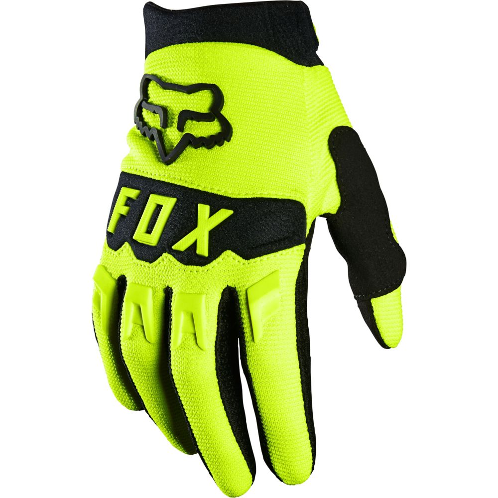 Fox Youth Dirtpaw Gloves fluo yellow YM