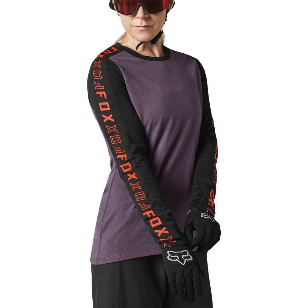 Fox Womens Ranger Drirelease LS Jersey M black/purple