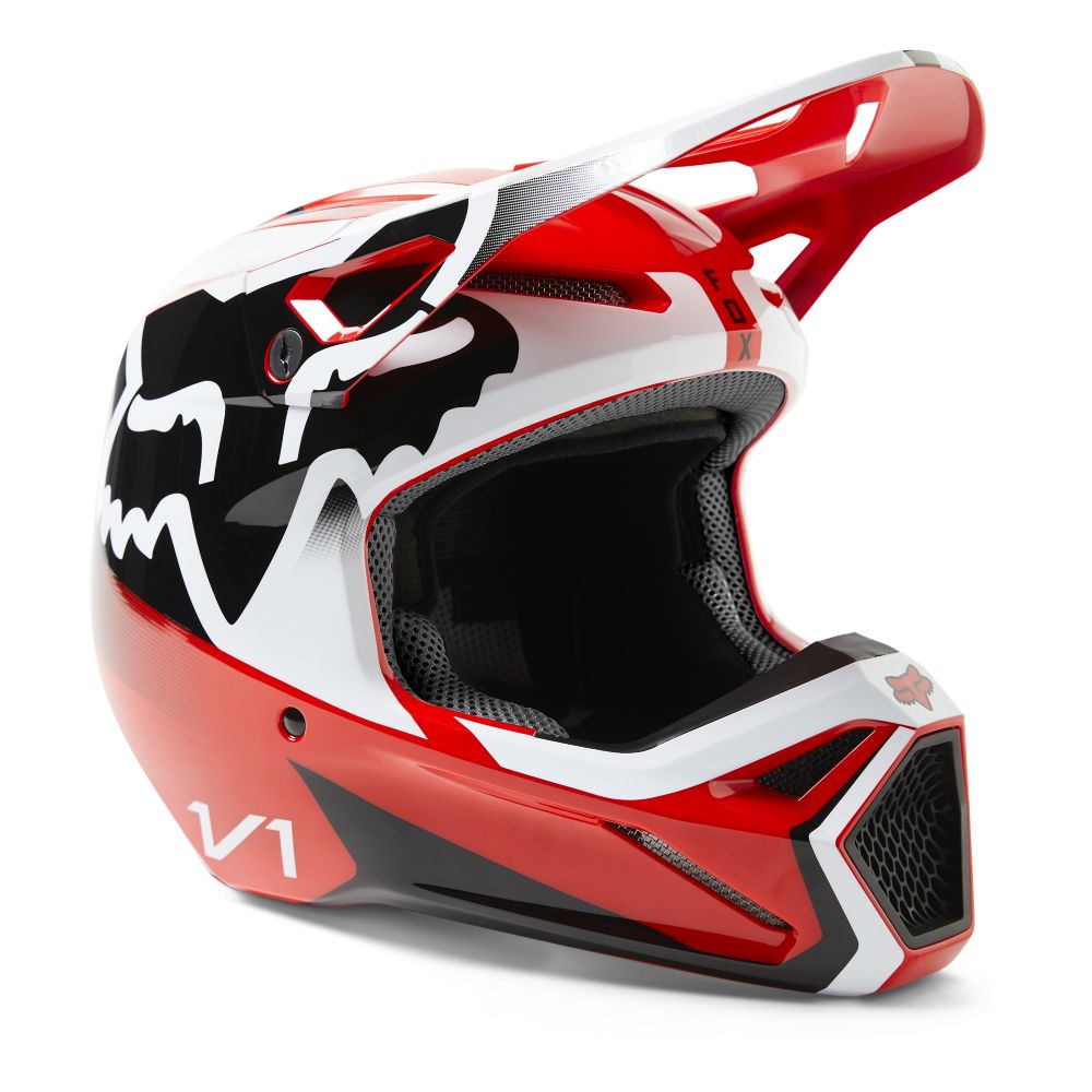 Fox V1 Leed Helmet L fluo red