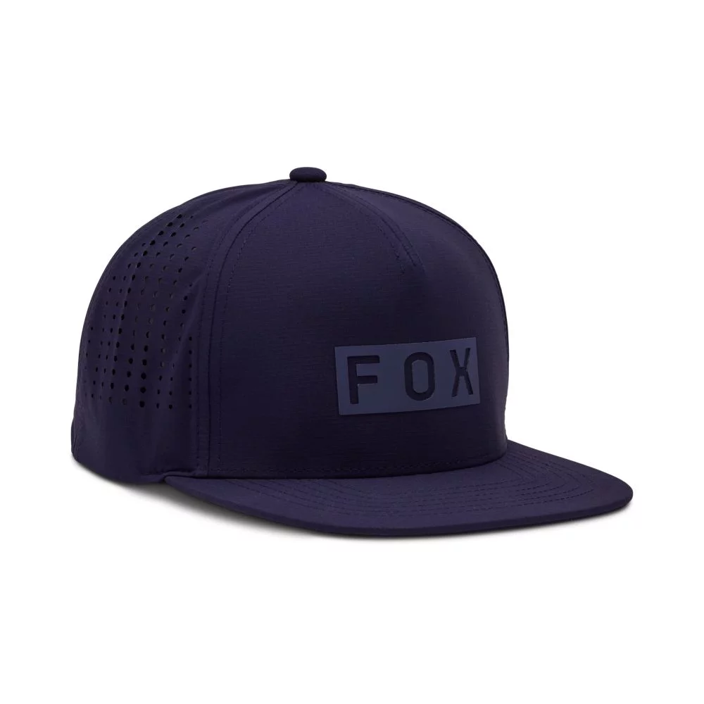Fox Wordmark Tech Snapback Hat midnight blue