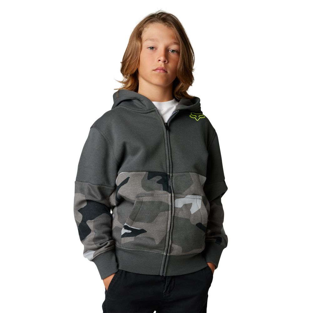 Fox Youth Lindon Zip Fleece black camo YXL