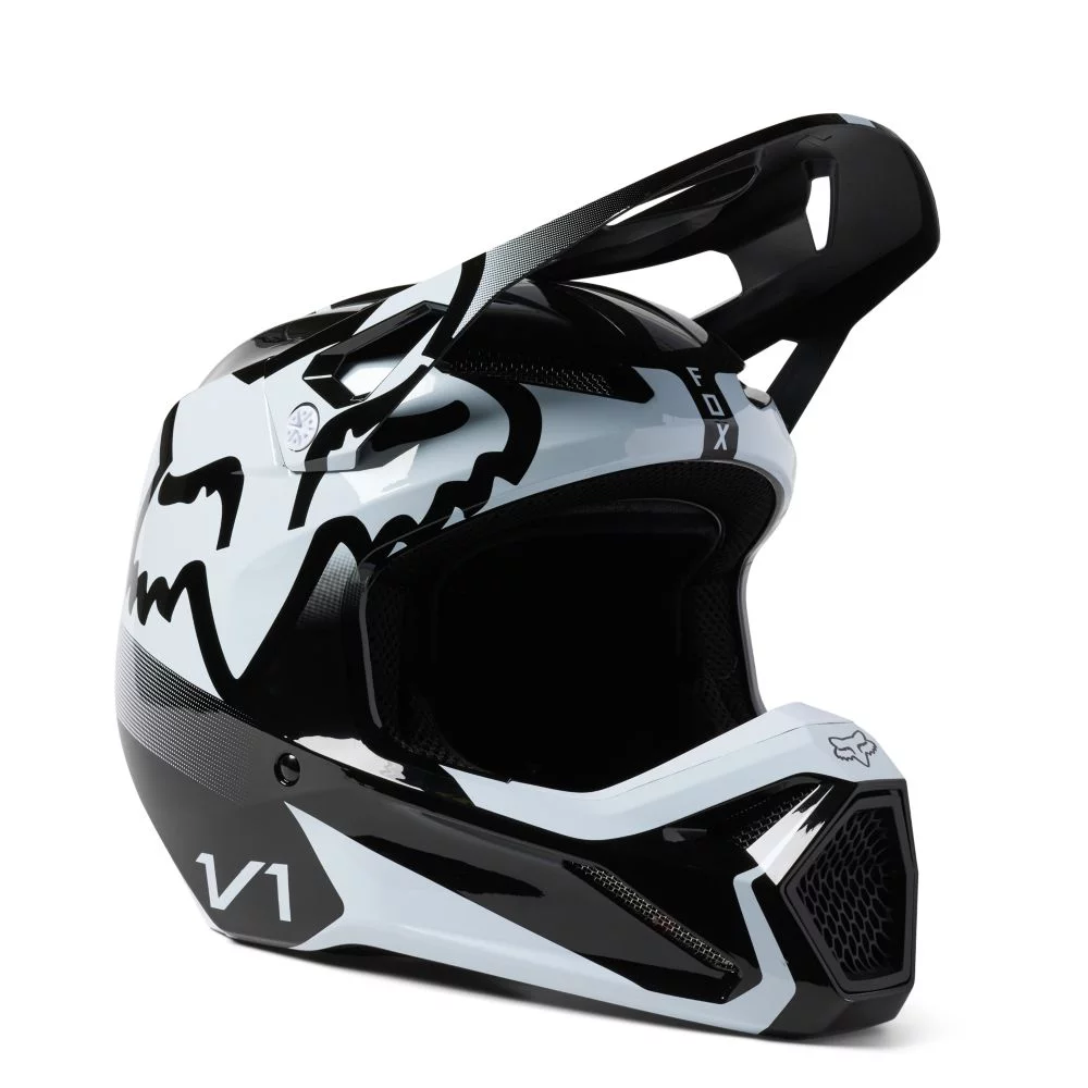 Fox Youth V1 Leed Helmet black/white YS (5)