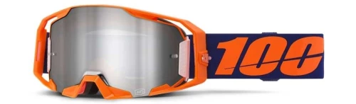 100% Armatic Goggle Neon Orange - Mirror Silver Flash Lens