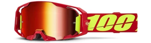 100% Armatic Goggle Red - Mirror Red Lens