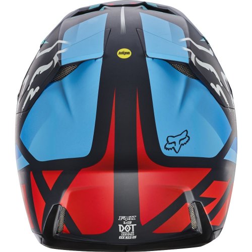 Fox V3 Seca MX17 Helmet (grey/red)